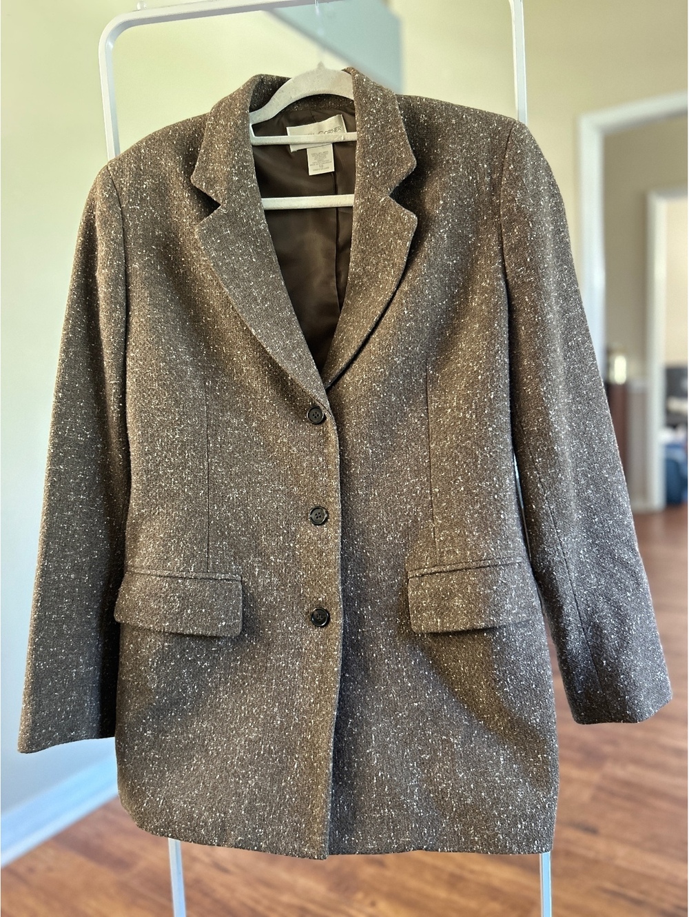 Casual Corner Women's Brown Wool Blend Blazer Size 10